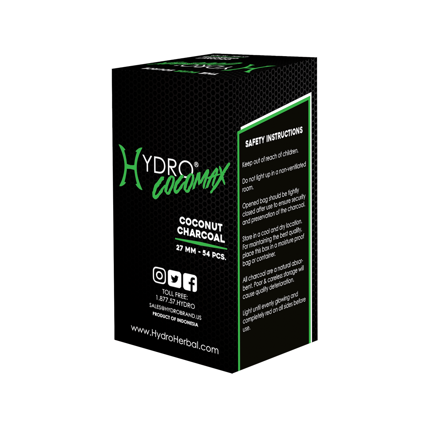 Hydro® COCOMAX 27mm Coconut Charcoal |
