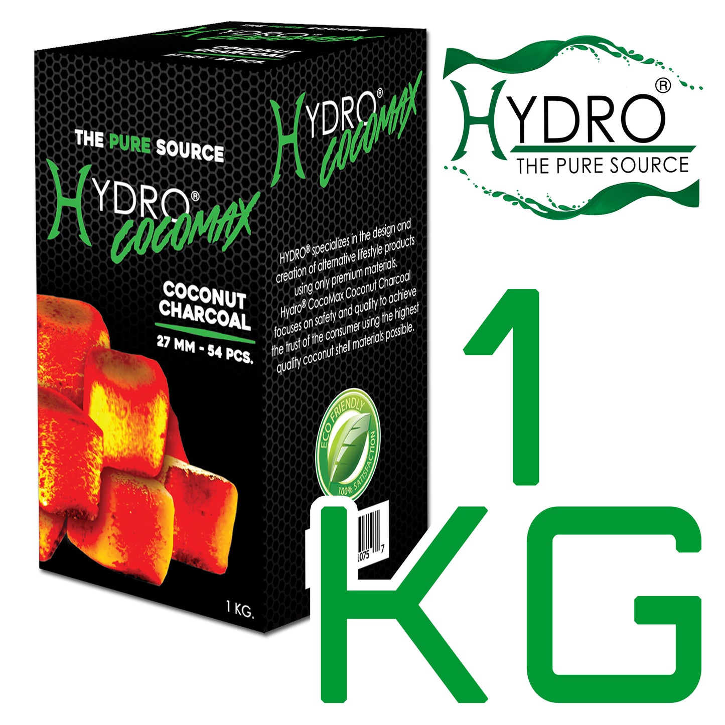 Hydro® COCOMAX 27mm Coconut Charcoal |