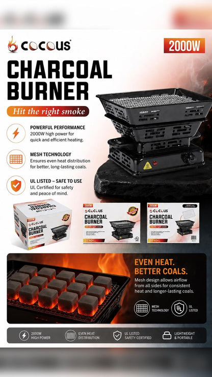COCOUS Burner Mesh Tech 2000W