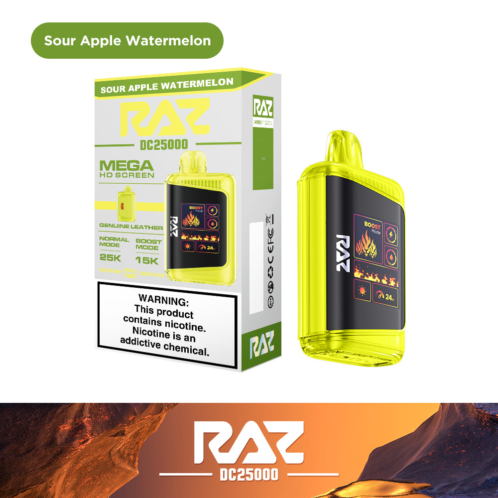 Raz 25000 Vape Flavors RAZ DC25000 Vape Device 25k Puff Raz DC25000 Flavors - 25000 Puffs - Rechargeable Raz 25000 Vape Flavors RAZ DC25000 Vape Device 25k Puff Raz DC25000 Flavors - 25000 Puffs - Rechargeable