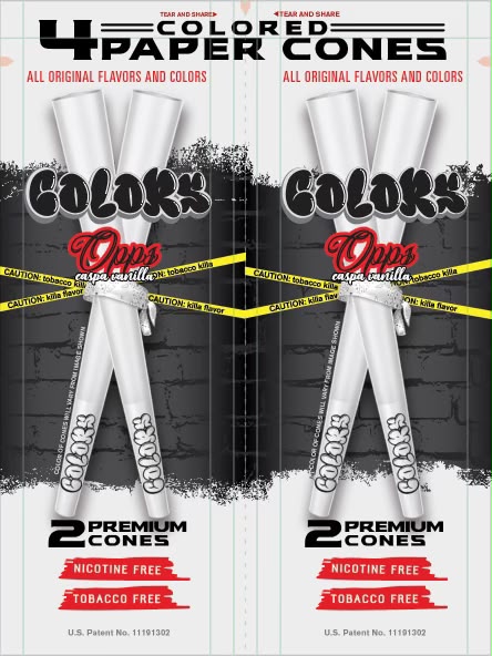 Colors™ Organic CONES Unflavored MASTER CASE (24 Displays)