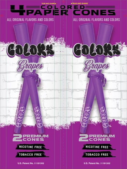 Colors™ Organic CONES Unflavored MASTER CASE (24 Displays)