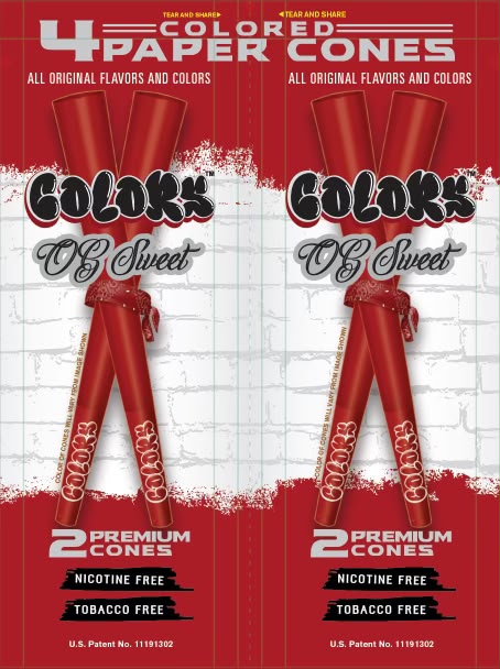 Colors™ Organic CONES Unflavored MASTER CASE (24 Displays)