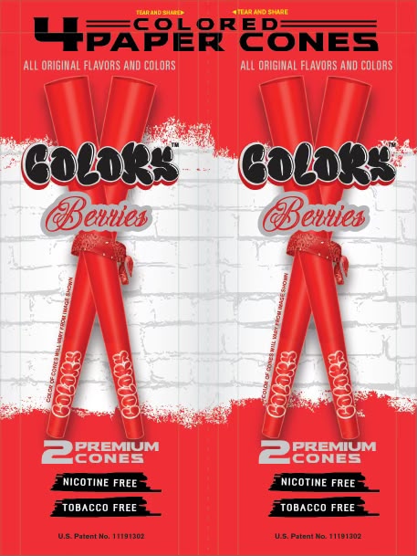 Colors™ Organic CONES Unflavored MASTER CASE (24 Displays)