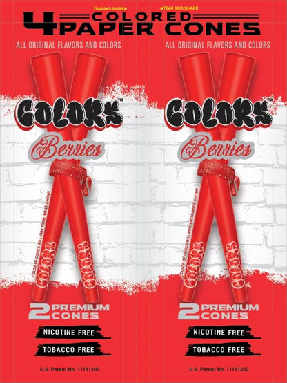 Colors™ Organic CONES Unflavored MASTER CASE (24 Displays)